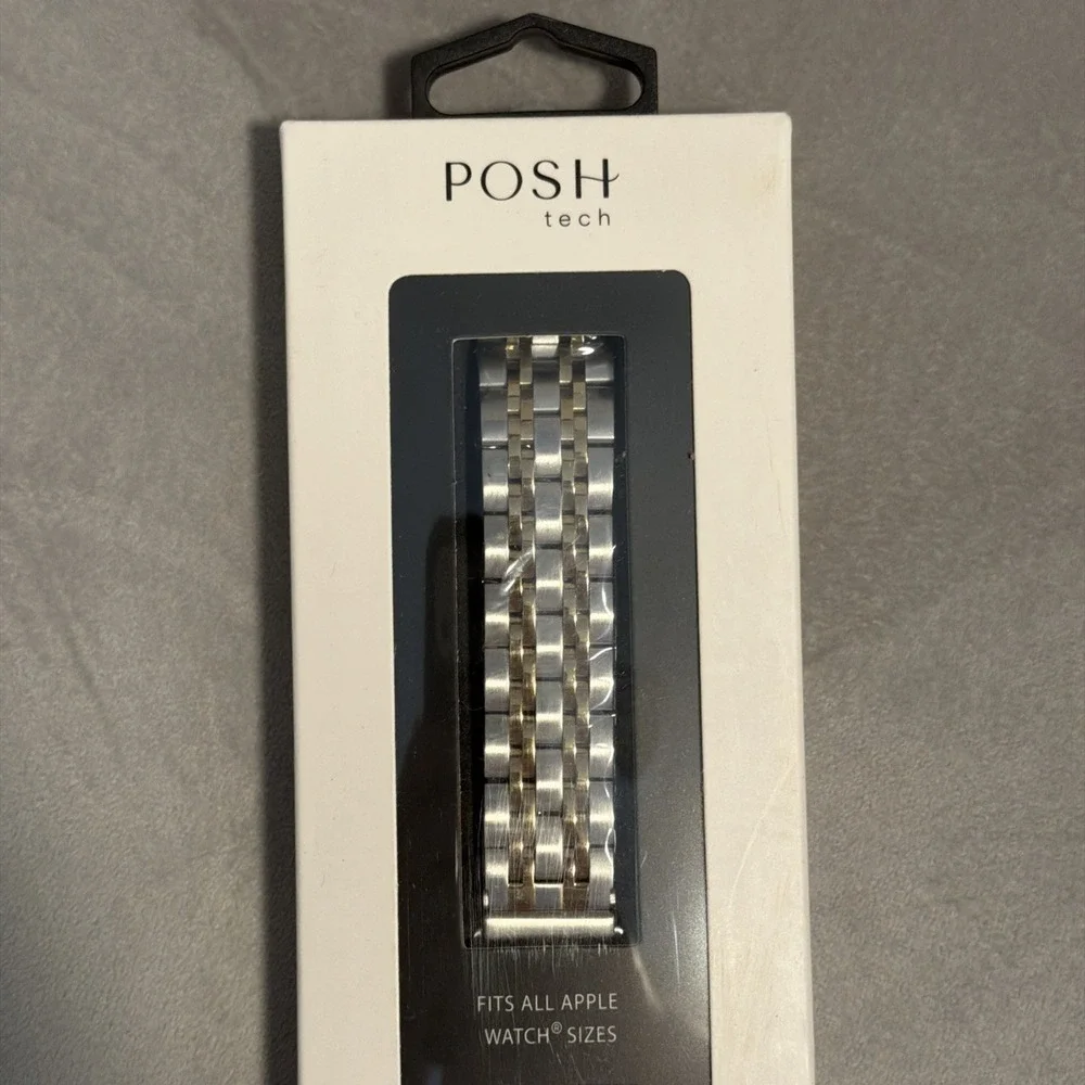 Posh Tech Sloan Skinny Stainless Steel Band for Apple Watch - Silver/Gold